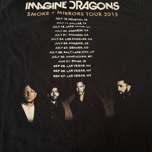 Imagine Dragons Smoke + Mirrors Tour 2015 T Shirt Size Large Unique Graphic DS